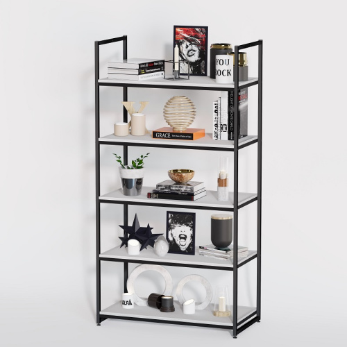 Стеллаж для магазина с белой полкой A1790-20(ч/б)