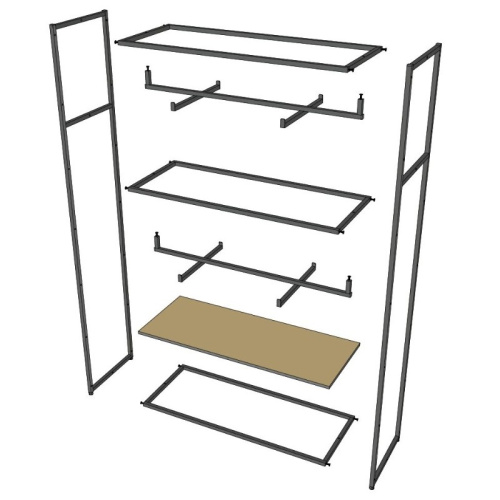Стеллаж для магазина с полкой цвета дуб сонома A22120-03(ч/дс) фото 13