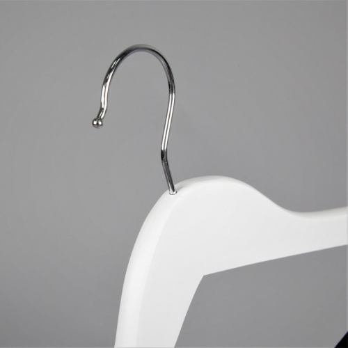 Плечики деревянные флокированные C30NF(бел/черн) фото 2