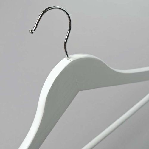 Вешалка-плечики деревянная с перекладиной C30N-К(бел) фото 2