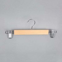 Вешалка-плечики деревянная с зажимами WS 006-32(светл)