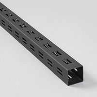 Стойка перфорированная Высота: 2400 мм Профиль: 40х40 мм Цвет: черный муар