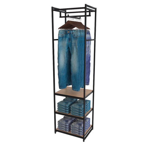 Стеллаж для магазина с полкой цвета дуб сонома A2260-10(ч/дс)