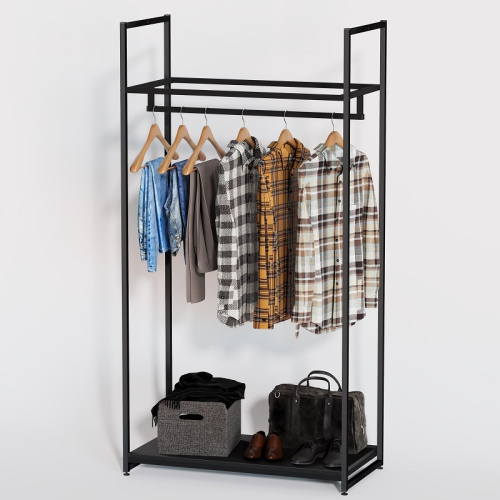 Стеллаж для магазина с черной полкой A1790-03(ч/ч)