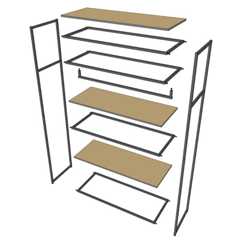 Стеллаж для магазина с полкой цвета дуб сонома A22120-13(ч/дс) фото 7