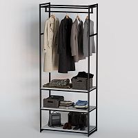 Стеллаж для магазина с белой полкой A2290-11(ч/б)