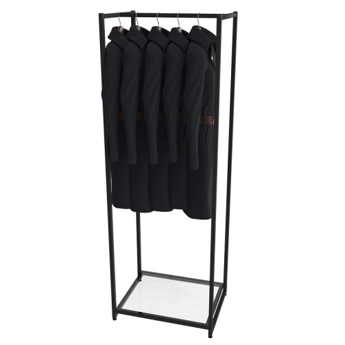 Стеллаж для магазина с полкой из стекла AС1760-02(черн)