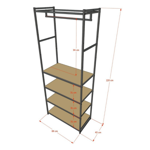 Стеллаж для магазина с полкой из стекла AC2290-19(черн) фото 3 Стеллаж для магазина с полкой из стекла AC2290-19(черн) фото 3