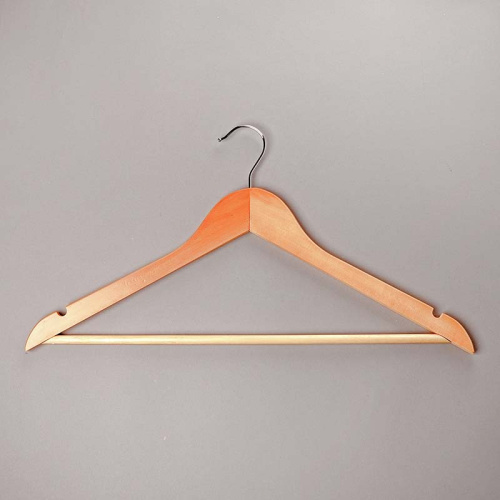 Вешалка-плечики деревянная с перекладиной C30N-К(светл)