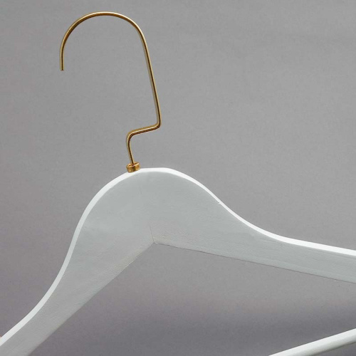 Плечики из дерева с перекладиной C30N/1-К(бел/зол) фото 3