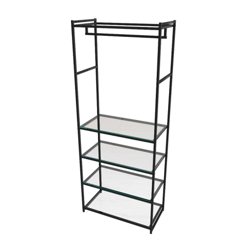 Стеллаж для магазина с полкой из стекла AC2290-19(черн) фото 2 Стеллаж для магазина с полкой из стекла AC2290-19(черн) фото 2