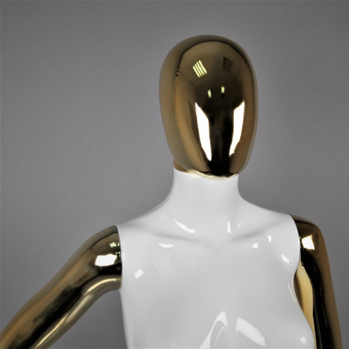 Манекен женский ростовой, абстрактный FAM-11/A-3(бел/зол) фото 2