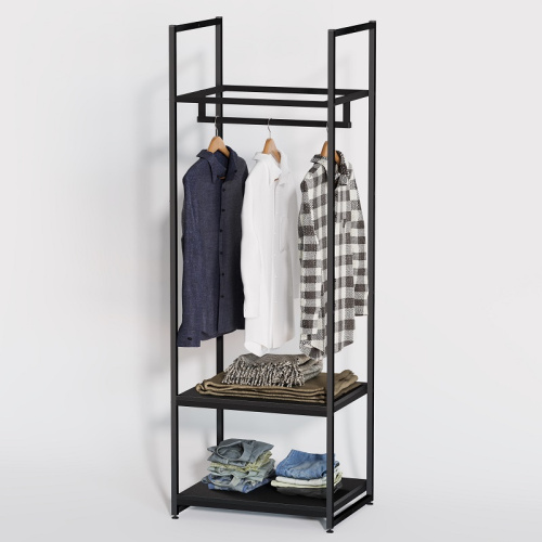 Стеллаж для магазина с черной полкой A1760-09(ч/ч)