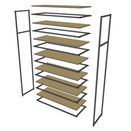 Стеллаж для магазина с черной полкой A22120-21(ч/ч) фото 4