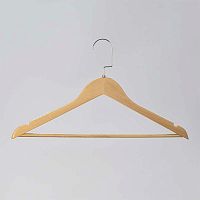 Плечики для одежды, деревянные, с перекладиной C30N/1-C33XX(светл/хром)