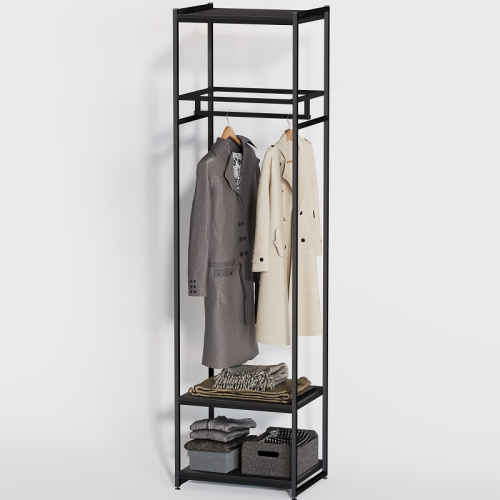 Стеллаж для магазина с черной полкой A2260-13(ч/ч)