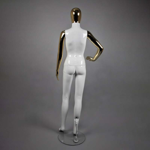 Манекен женский ростовой, абстрактный FAM-11/A-3(бел/зол) фото 3