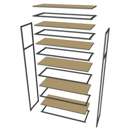 Стеллаж для магазина с полкой цвета дуб сонома A22120-20(ч/дс) фото 6