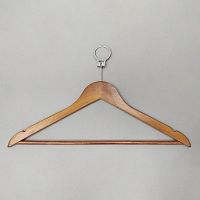 Плечики деревянные антивандальные для одежды C30N/AB(красн/хром)