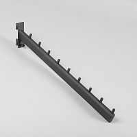 Кронштейн для перфорации наклонный Длина: 400 мм Штырьков: 9 Цвет: черный муар