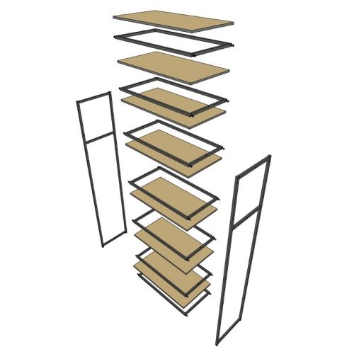 Стеллаж для магазина с полкой цвета дуб сонома A2290-21(ч/дс) фото 7