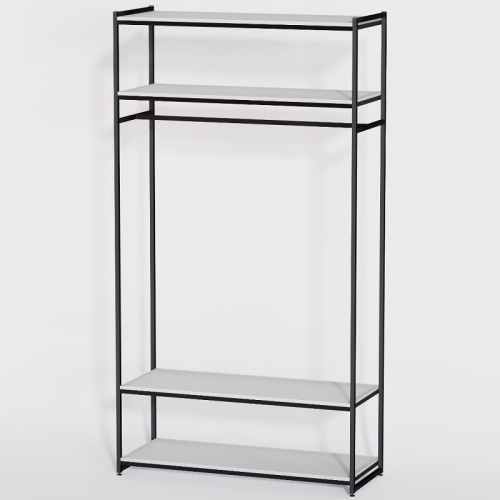 Стеллаж для магазина с белой полкой A22120-15(ч/б) фото 2