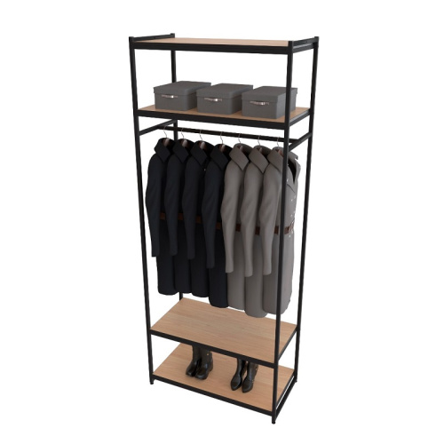 Стеллаж для магазина с полкой цвета дуб сонома A2290-15(ч/дс)