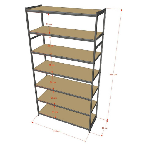 Стеллаж для магазина с черной полкой A22120-21(ч/ч) фото 3