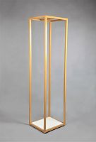 Металлический стеллаж неразборный, цвет золото/белый СТ-212-Л(зол/бел)