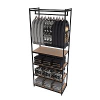 Стеллаж для магазина с полкой цвета дуб сонома A2290-19(ч/дс)