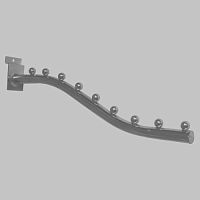 Кронштейн 9 шариков, 400 мм, хром 8502В