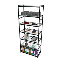 Стеллаж для магазина с полкой из стекла AC2290-21(черн)