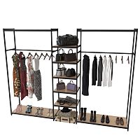 Стеллаж для магазина с полкой цвета дуб сонома K2213(ч/дс)