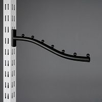 Кронштейн для перфорации волнообразный Длина: 350 мм Шариков: 7 Цвет: черный муар