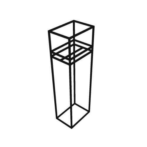 Металлический стеллаж неразборный, цвет черный СТМ-2-Л