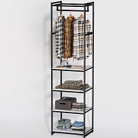 Стеллаж для магазина с белой полкой A2260-19(ч/б)