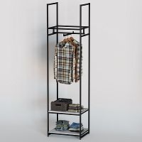 Стеллаж для магазина с белой полкой A2260-06(ч/б)