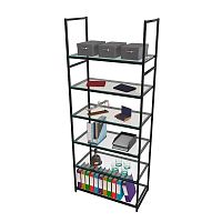 Стеллаж для магазина с полкой из стекла AC2290-20(черн)