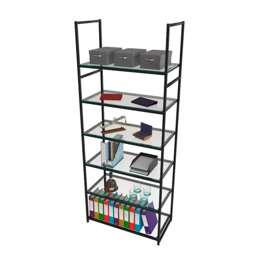 Стеллаж для магазина с полкой из стекла AC2290-20(черн)