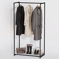 Стеллаж для магазина с белой полкой A1790-02(ч/б)