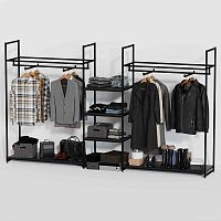 Стеллаж для магазина с черной полкой K1706(ч/ч)