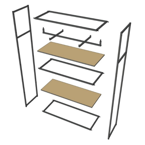 Стеллаж для магазина с полкой цвета дуб сонома A22120-08(ч/дс) фото 7