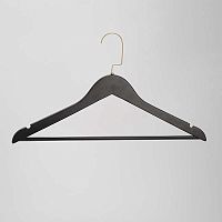 Плечики деревянные для одежды с плоским крючком C30N/1-T150B(черн/зол)