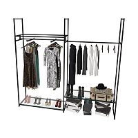 Стеллаж для магазина со стеклянной полкой KC2201(черн)