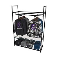 Стеллаж для магазина с полкой из стекла AС17120-08(черн)