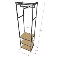 Стеллаж для магазина с белой полкой A2260-10(ч/б)