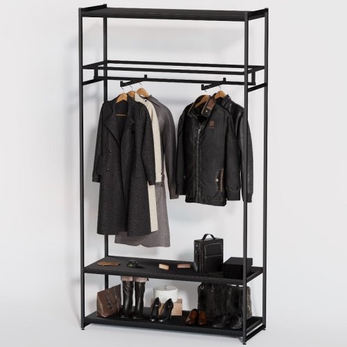 Стеллаж для магазина с черной полкой A22120-08(ч/ч)