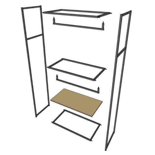 Стеллаж для магазина с полкой цвета дуб сонома A2290-04(ч/дс) фото 7