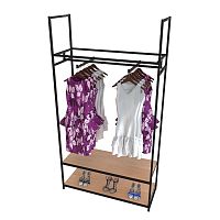 Стеллаж для магазина с полкой цвета дуб сонома A22120-06(ч/дс)