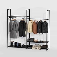 Стеллаж для магазина с черной полкой K2201(ч/ч)